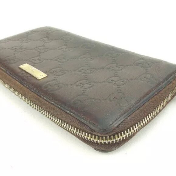 GUCCI Long Wallet Gucci Shima ?~ Authentic USED N317 - Picture 3 of 6